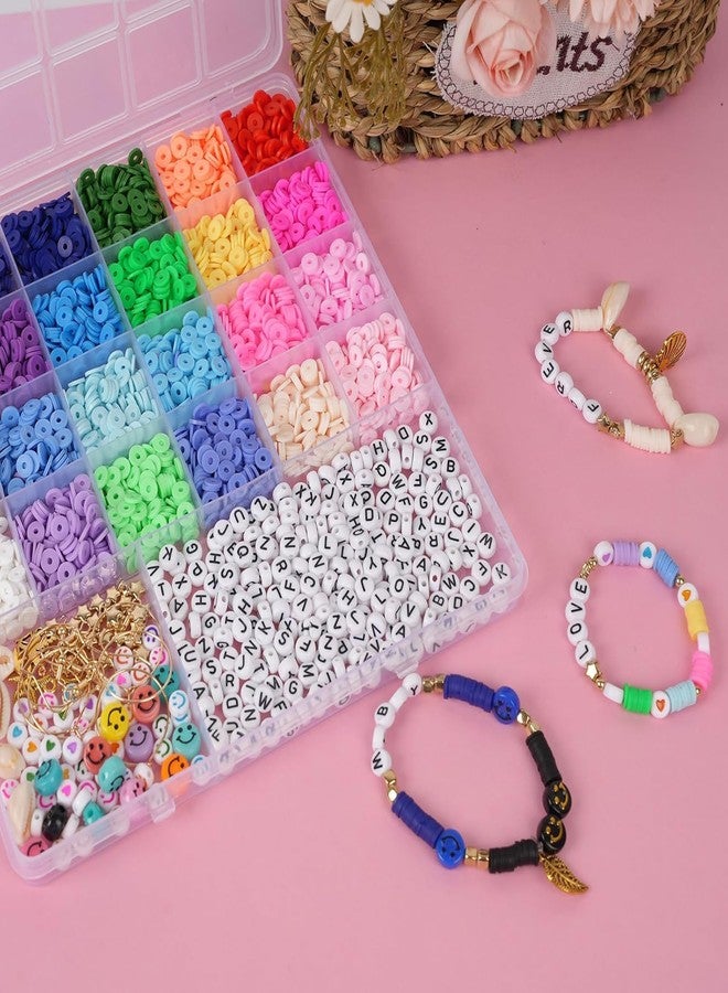 WebWares Clay Beads for Jewellery Making Kit|| Kids Girls Macaron Color Beads for Bracelet Making|| Jewellery Making Kit for Kids DIY Bead Set Making|| (A) - Image 3